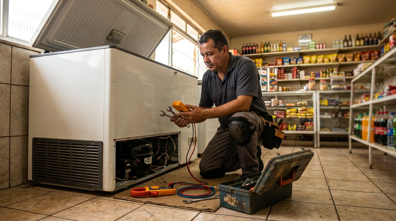 Técnico de conserto de freezer em residência em Juiz de Fora‑MG
